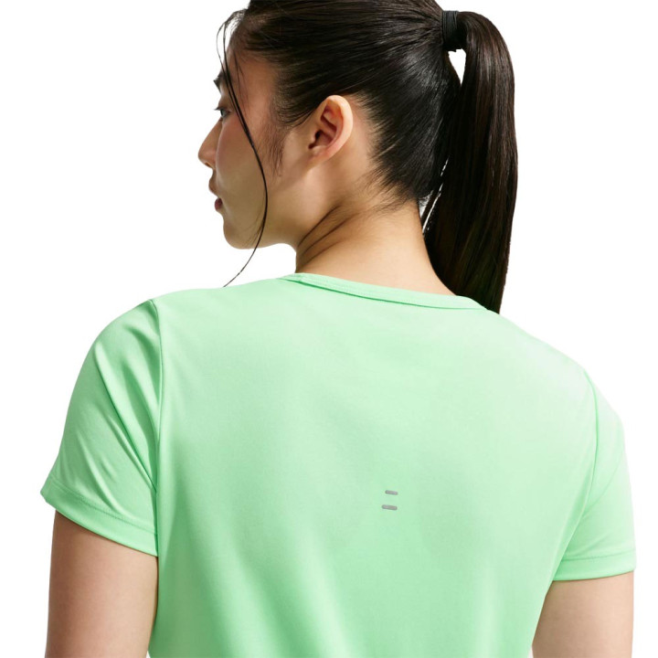 Nike T-shirt RunningTempo Run Illusion Verde Argento Donna