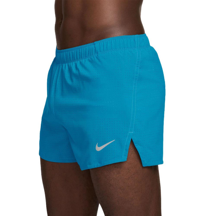 Nike Pantaloncini Running Df Fast 3" Lt Azzurro Nero Uomo