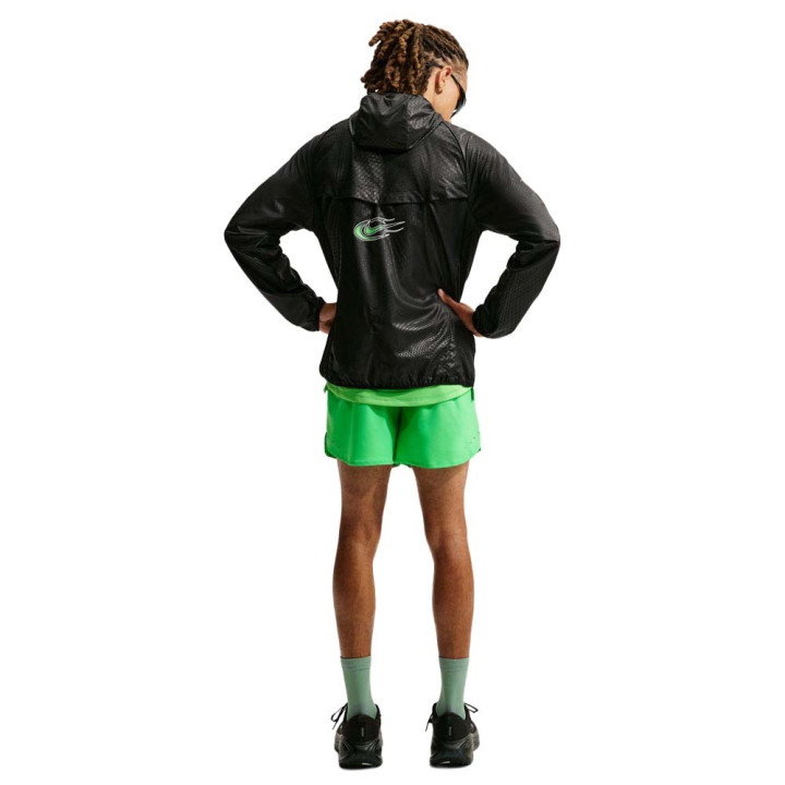 Nike Pantaloncini Running Stride 5" Bf Verde Argento Uomo