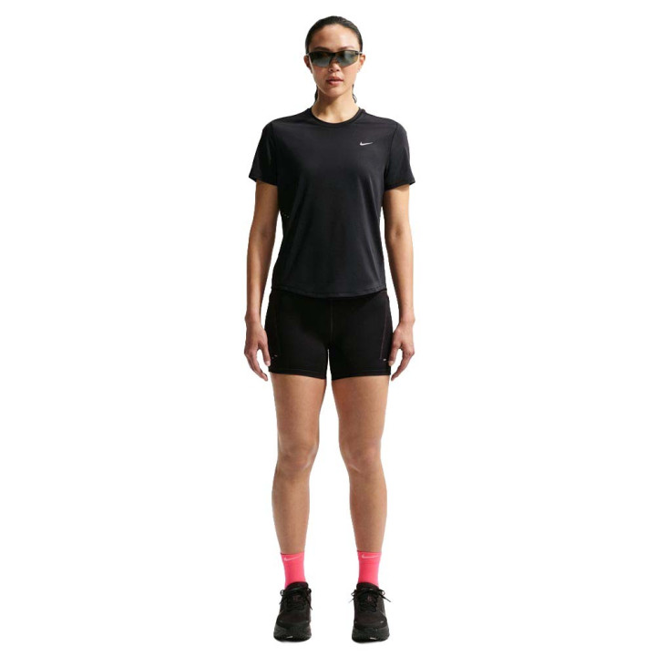 Nike T-shirt Running Df Swift Standard Nero Argento Donna
