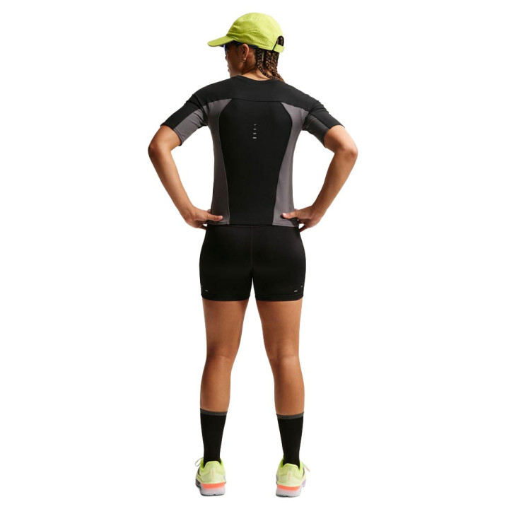 Nike Pantaloncini Running Tight Tempo Nero Argento Donna