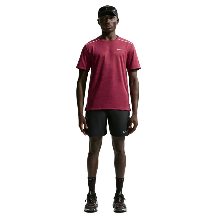 Nike T-shirt Running Miler Tough Rosso Mystic Dates Uomo