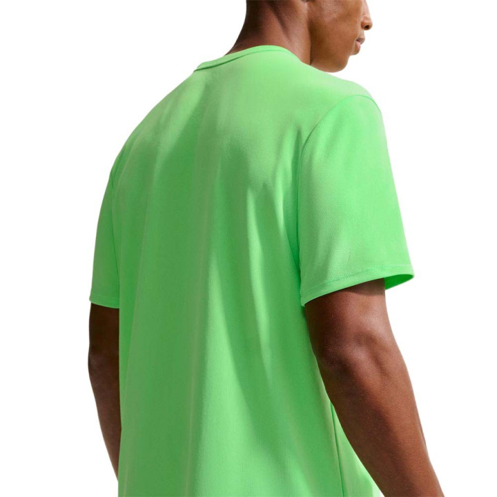 Nike T-shirt Running Miler Illusion Verde Argento Uomo