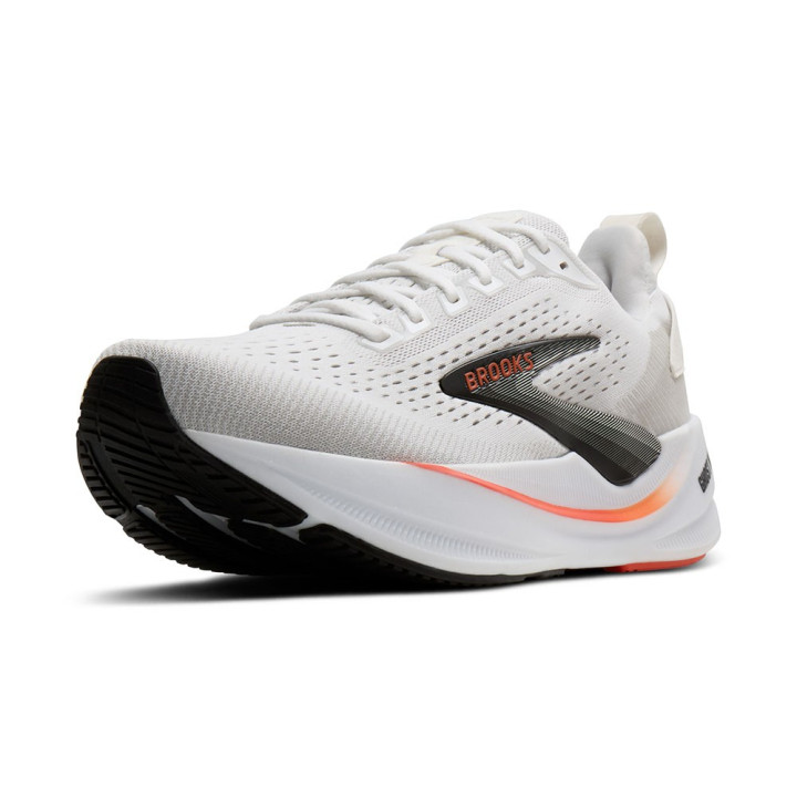 Brooks Ghost Max 4 Bianco Nero Rosso - Scarpe Running Uomo