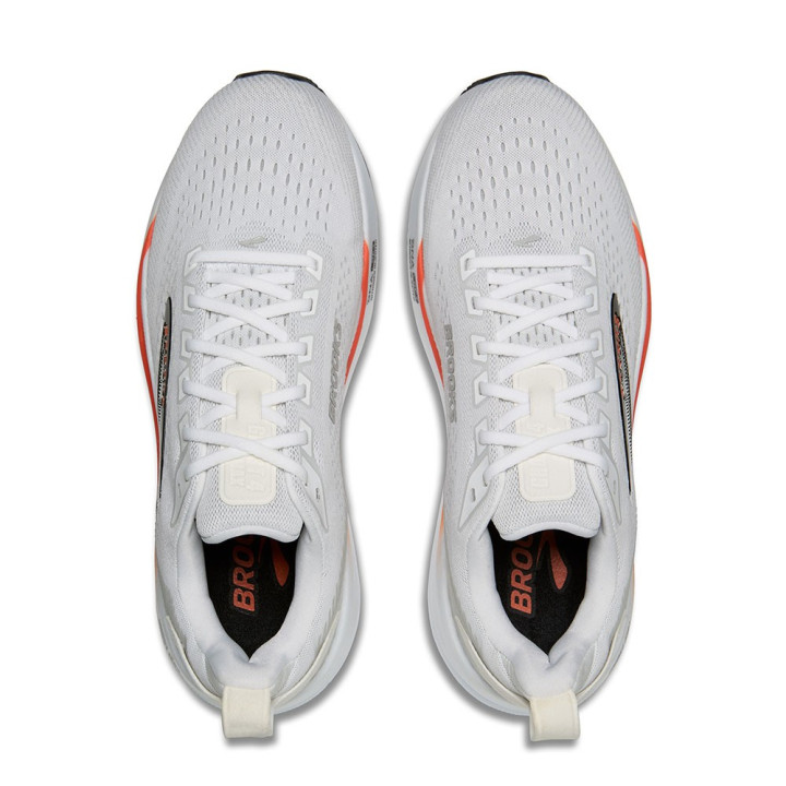 Brooks Ghost Max 4 Bianco Nero Rosso - Scarpe Running Uomo