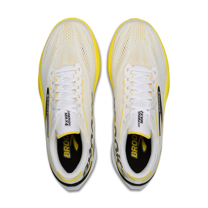 Brooks Hyperion Max 4 Bianco Cyber Giallo - Scarpe Running Uomo