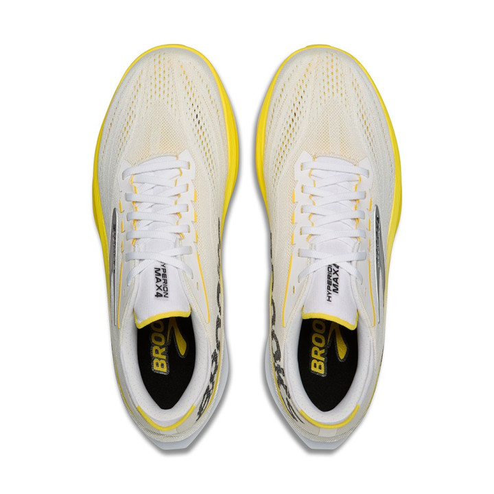 Brooks Hyperion Max 4 Bianco Cyber Giallo - Scarpe Running Donna