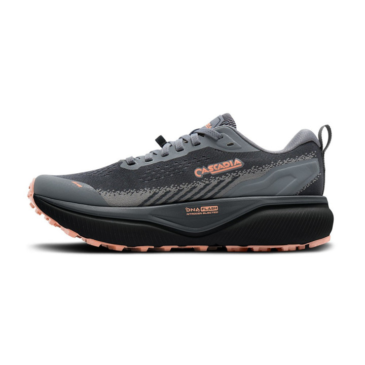 Brooks Cascadia 20 Grigio Grigio Peach - Scarpe Trail Running Donna