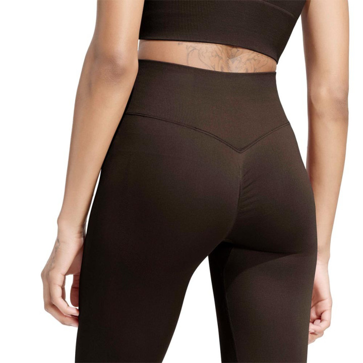 ADIDAS Leggings Palestra Tight Scrunch Marrone Donna