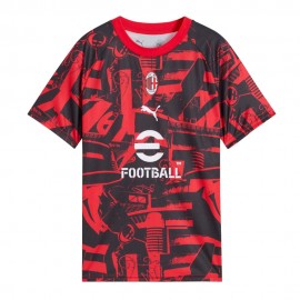 Maniche Corte Ac Milan Pre Gara nero rosso