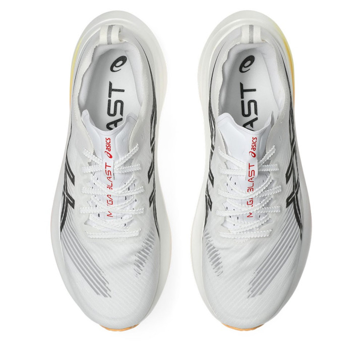Asics Megablast Bianco Arancio Glow - Scarpe Running Uomo