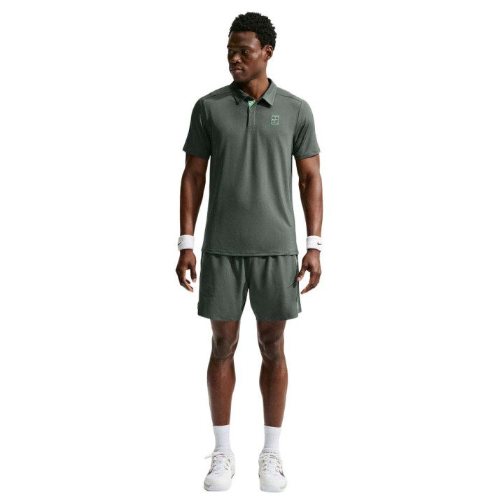 Nike Polo Tennis Advantage Camo Verde Cucumber Calm Uomo