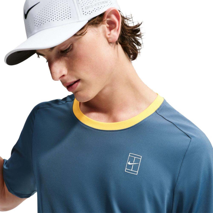 Nike T-Shirt Tennis Advantage New Slate Laser Arancio Uomo