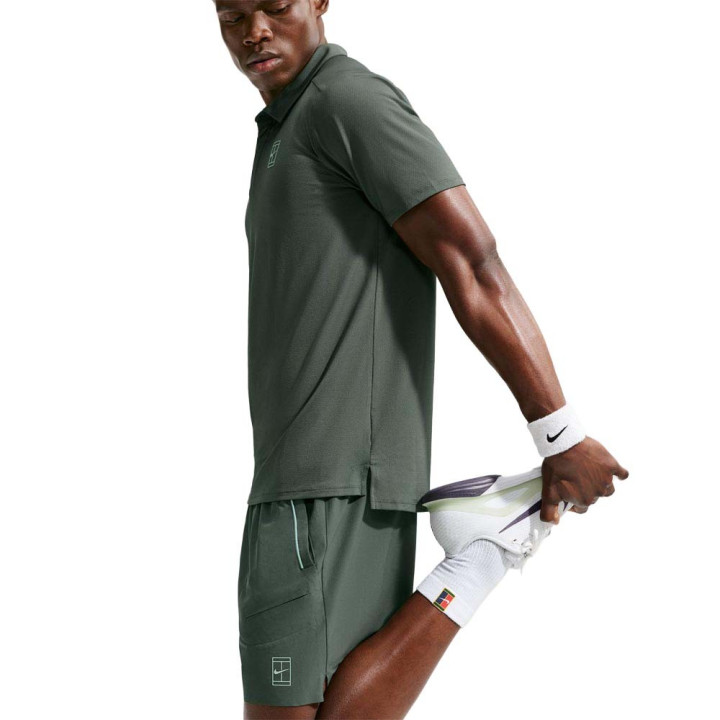 Nike Pantaloncini Tennis Advantage Camo Verde Cucumber Calm Uomo