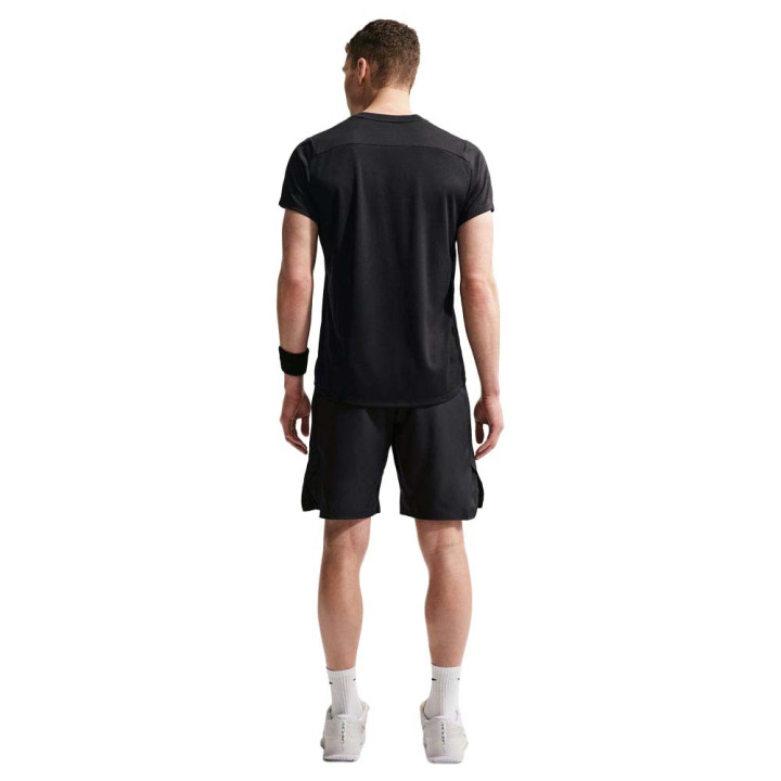 Nike T-Shirt Tennis Court Victory 55.2 Nero Bianco Uomo