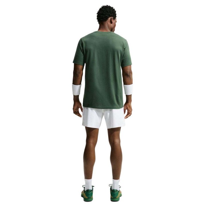 Nike T-Shirt Tennis Dri-Fit Cotton Dark Verde Uomo