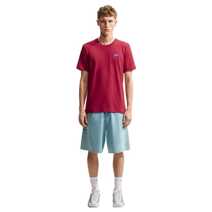 Nike Sportswear Club T-Shirt Logo Piccolo Bordeaux Uomo