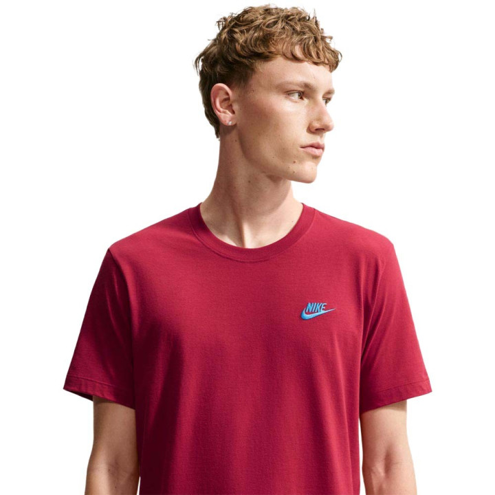 Nike Sportswear Club T-Shirt Logo Piccolo Bordeaux Uomo