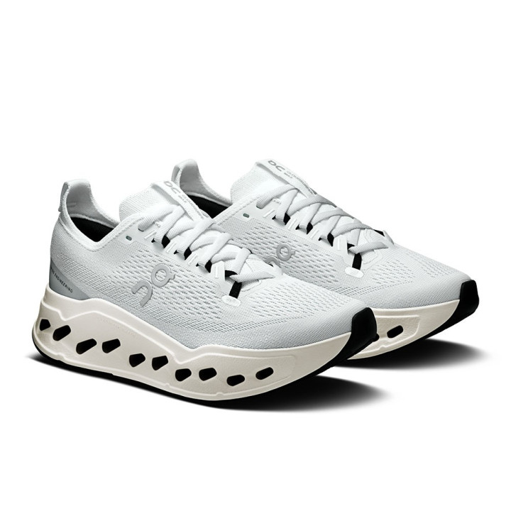 On Cloudsurfer Max Bianco Bianco - Scarpe Running Donna