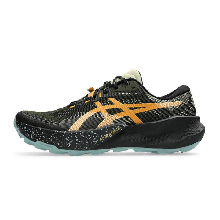 Asics Trabuco 14 Vintage Khaki Nero - Scarpe Trail Running Uomo