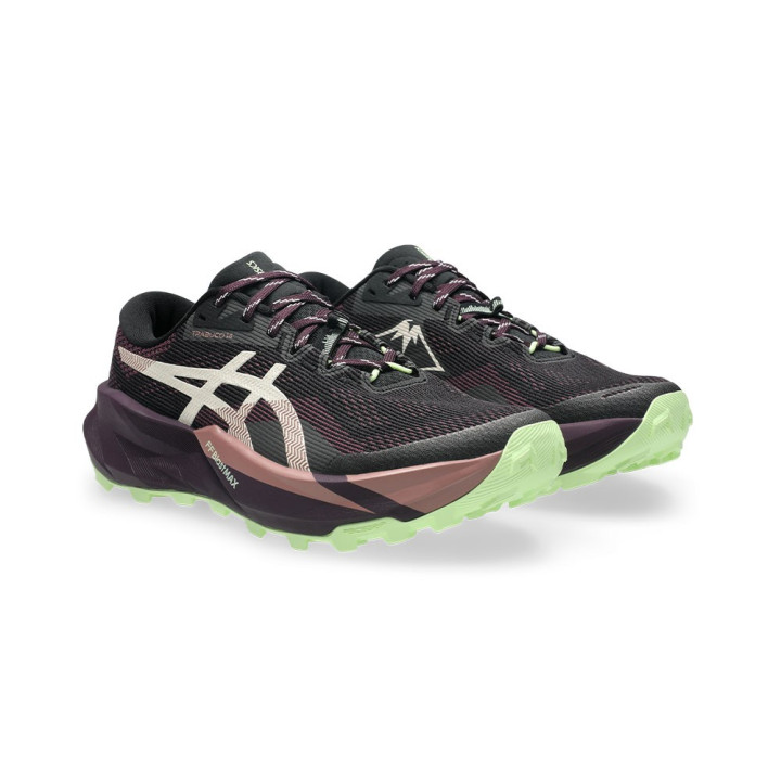 Asics Trabuco 14 Nero Dark Aubergine - Scarpe Trail Running Donna