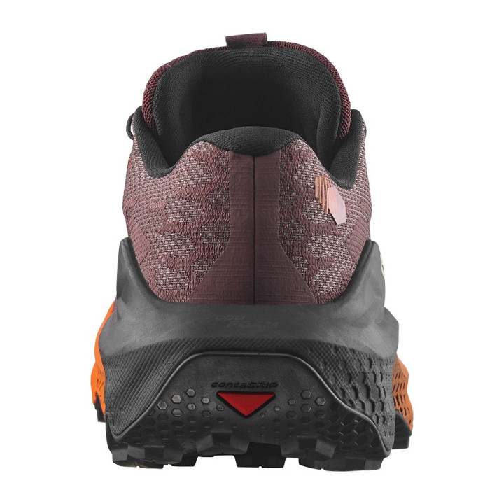 Salomon Ultra Glide 4 Huckleberry Nero Rosso Arancio - Scarpe Trail Running Donna