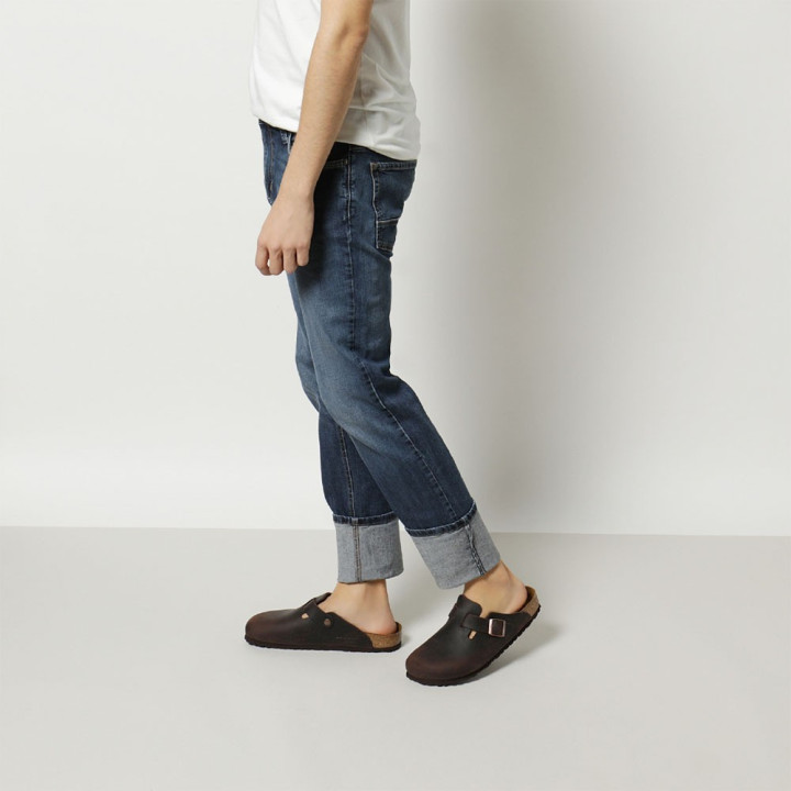 Birkenstock Boston Habana Oiled Lea Moro - Sandali Uomo