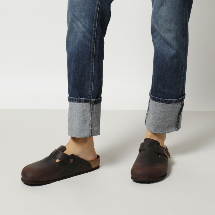Birkenstock Boston Habana Oiled Lea Moro - Sandali Uomo