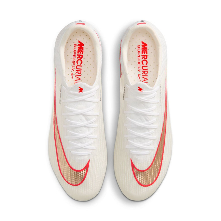 Nike Zoom Superfly 11 Elite Sg-Pro Bianco Rosso Oro - Scarpe Da Calcio Uomo