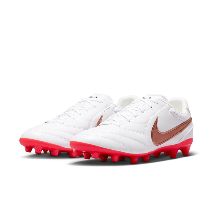 Nike Tiempo Ligera Pro Ag Bianco Rosso Oro - Scarpe Da Calcio Uomo