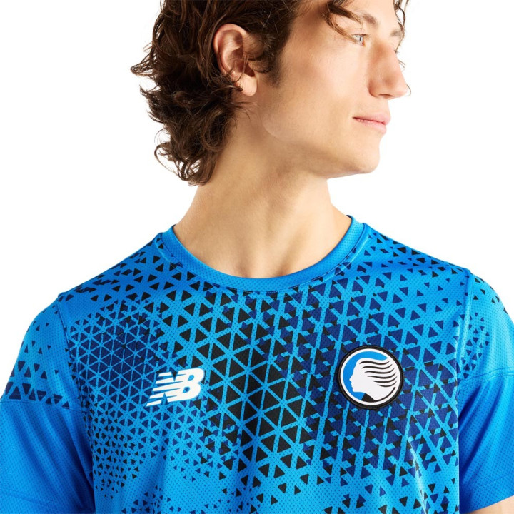 New Balance Maglia Calcio Atalanta Prematch Home 26 27 Blu Nero Uomo