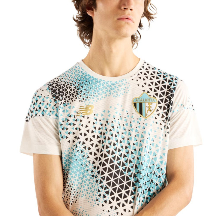 New Balance Maglia Calcio Atalanta Prematch Third 26 27 Beige Nero Uomo