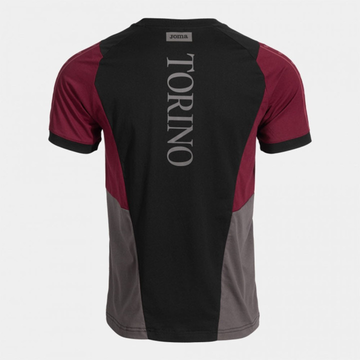 Joma Sport Maglia Maniche Corte Torino 1C1C Nero Granata Uomo