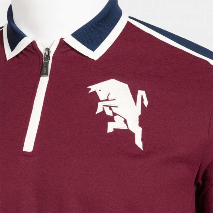 Joma Sport Polo Calcio Torino Free Time Granata Bianco Uomo