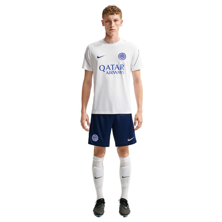 Nike Maglia Maniche Corte Inter Strike Bianco Blu Uomo