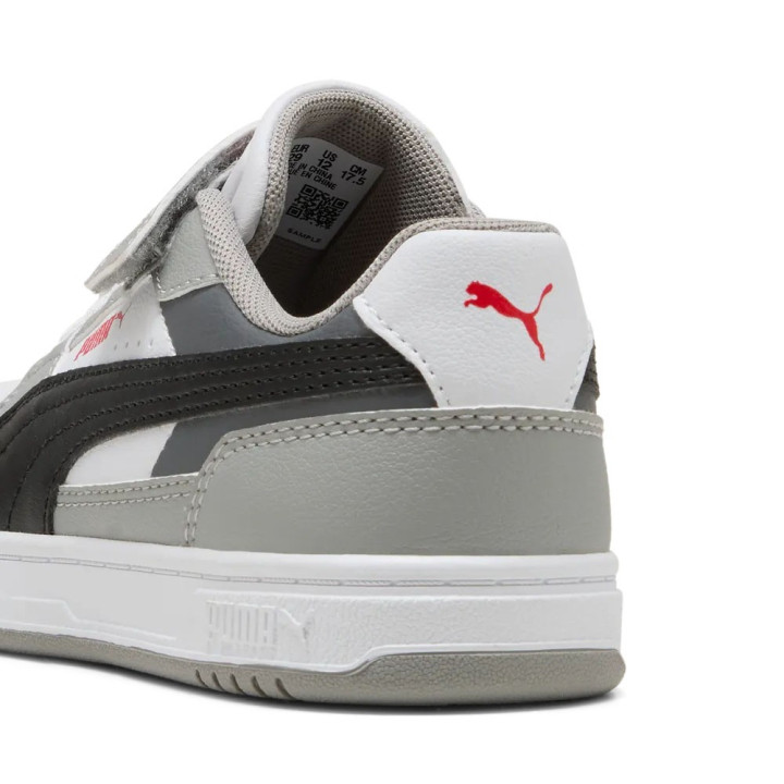 Puma Caven Iiii Ps Bianco Grigio Nero - Scarpe Da Ginnastica Bambino