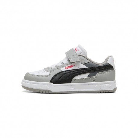 Puma Caven Iiii Ps Bianco Grigio Nero - Scarpe Da Ginnastica Bambino