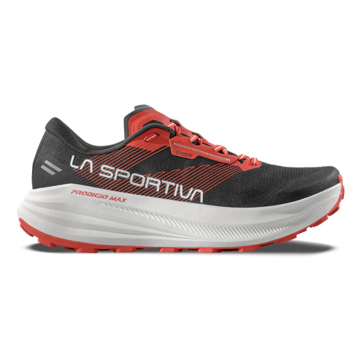 La Sportiva Prodigio Max GORE-TEX Nero Mountain Rosso - Scarpe Trail Running Uomo