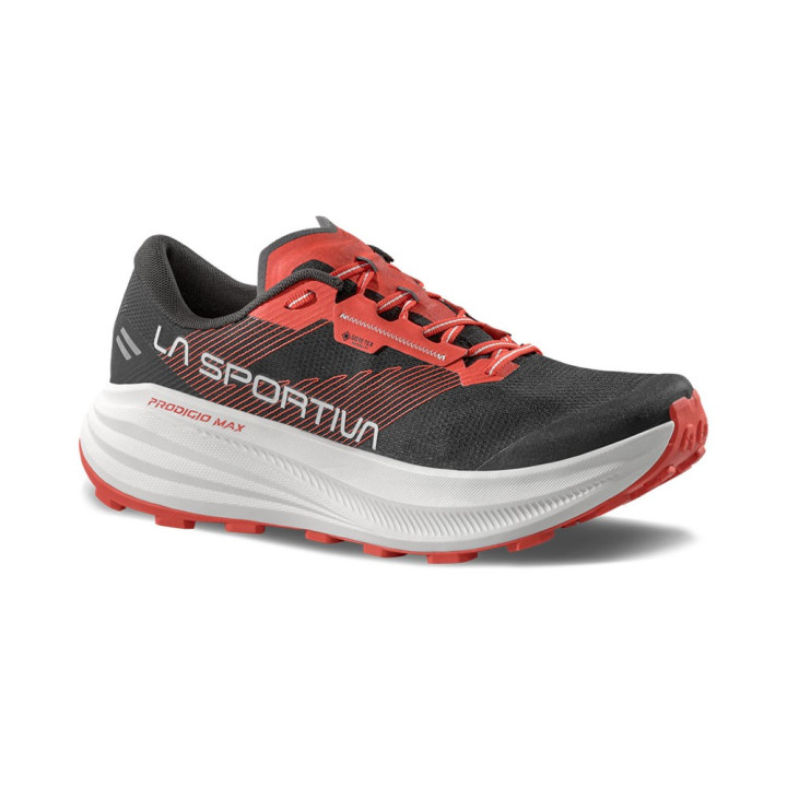 La Sportiva Prodigio Max GORE-TEX Nero Mountain Rosso - Scarpe Trail Running Uomo