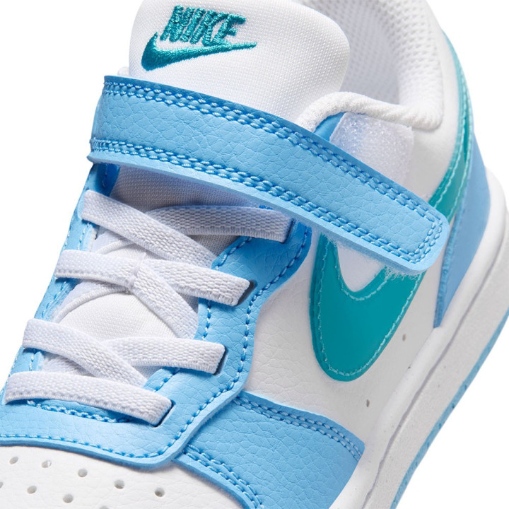 Nike Court Borough Low Ps Bianco Azzurro Blu - Sneakers Bambino