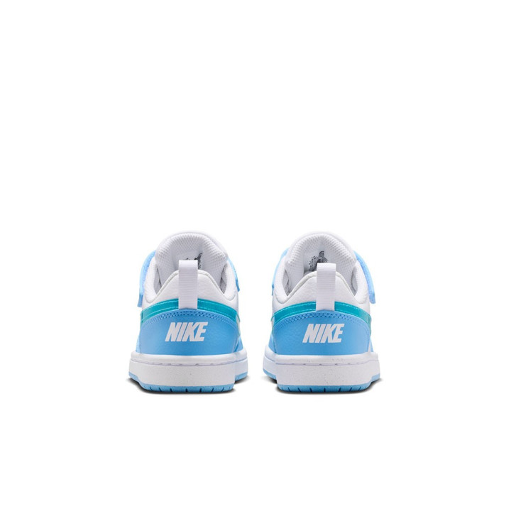 Nike Court Borough Low Ps Bianco Azzurro Blu - Sneakers Bambino