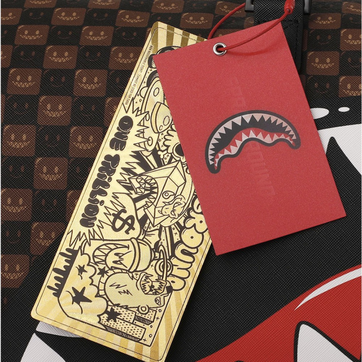 Sprayground Borsa Duffle Sharks In Paris Bubble Check Brown
