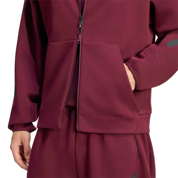 ADIDAS Z.N.E Felpa Palestra Full Zip Z.N.E Bordeaux Uomo