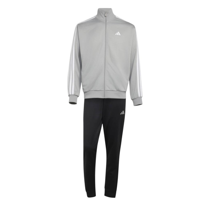 ADIDAS Tuta Sportiva Full Zip Tristripe Grigio Uomo