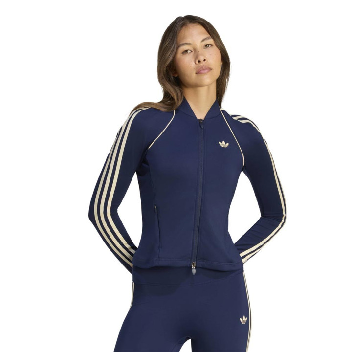 ADIDAS Superstar Felpa Palestra Full Zip Blu Donna
