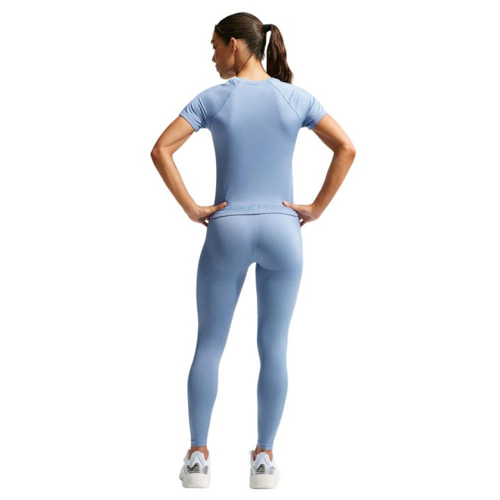 Nike Pro Seamless Leggings Palestra Tight Azzurro Donna