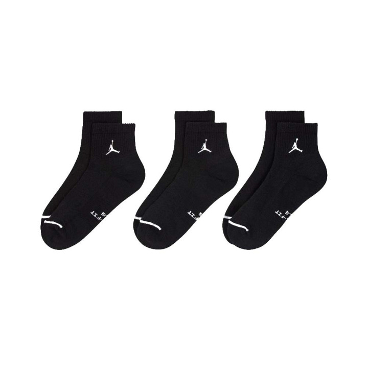Nike Calza Tris Pack Quarter Nero Uomo