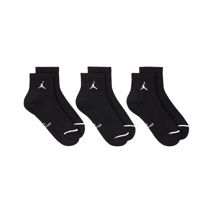 Nike Calza Tris Pack Quarter Nero Uomo