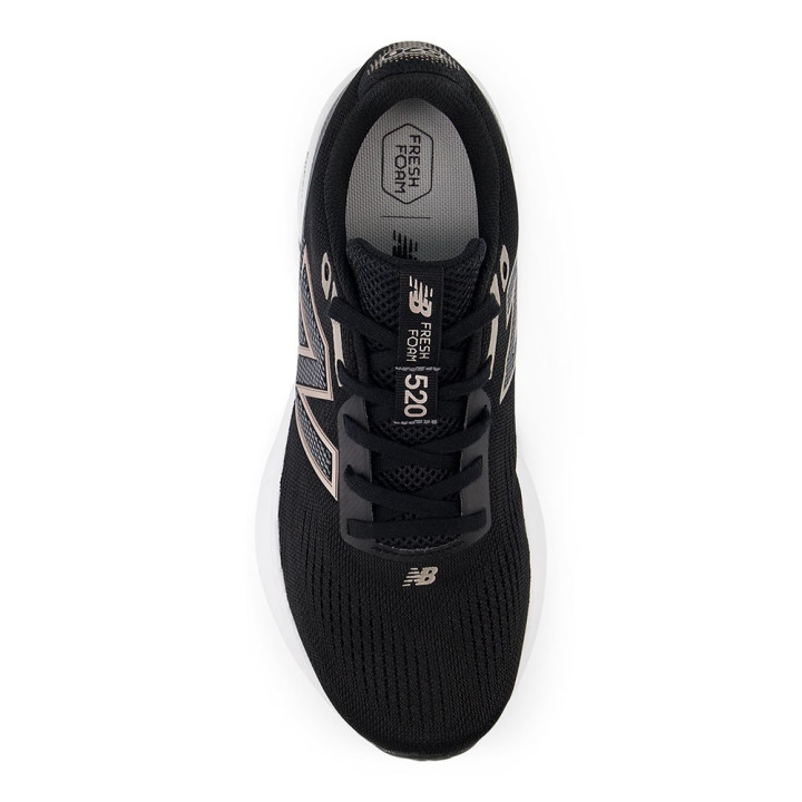 New Balance 520 V9 Nero Castelrock Rosa Metallico - Scarpe Running Donna