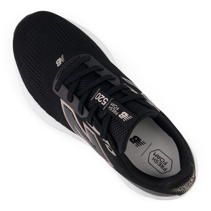New Balance 520 V9 Nero Castelrock Rosa Metallico - Scarpe Running Donna